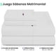 thumbnail image 2 of Sabanas Lisas Ubbe, Tamaño Matrimonial, Color Blanco, 4 Piezas, 2 of 7