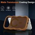 thumbnail image 3 of Funda magnética para iPhone 17 Pro Max, compatible con MagSafe, diseño de marco ondulado transparente 2025, funda protectora de borde suave, bonita, transparente, mate, a prueba de golpes, 3 of 6