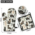 thumbnail image 6 of Cute Cat Kitchen Oven Mitt and Pot Holder Sets 2 Pcs for Baking, Cooking and Grilling, Heat Resistant Up To 392 °F, 6 of 7