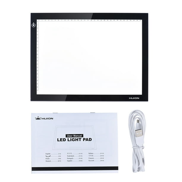 HUION L4S 15 A4 Size Ultra thin Portable LED Light Pad Box Panel Table Copyboard Adjustable Illumination USB Powered for Cartoon Tracing Pencil