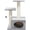 Gray, variant on TRIXIE Valencia Plush & Sisal 3-Level 28" Cat Tree with Scratching Posts & Condo, Brown