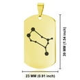 thumbnail image 2 of Stainless Steel Gemini (Twins) Astrology Constellation Dog Tag Keychain Circle Ring, 2 of 2
