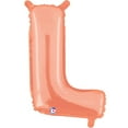 thumbnail image 2 of Air Filled Rose Gold Letter L Balloon 14", 2 of 2