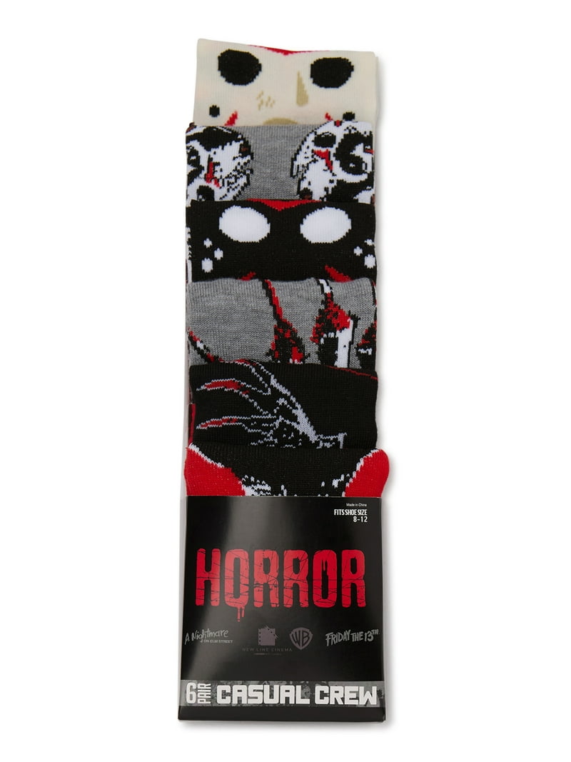 Freddy Vs Jason Crew Socks, 6-Pack - Walmart.com