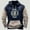 Blue, variant on Edvintorg Men's Pullover Hoodies Patchwork Printed Long Sleeve Drawstring Casual Hooded Sweatshirts with Pockets Men Oversized Sweatshirt