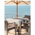 thumbnail image 4 of Square Outdoor Tablecloth with Umbrella Hole Midnight Blue Striped Outside Table Cloth Waterproof Patio Table Cover Beige Geometric Modern Art Zipper Tablecloths for Picnic Party Camping 60x60 Inch, 4 of 8