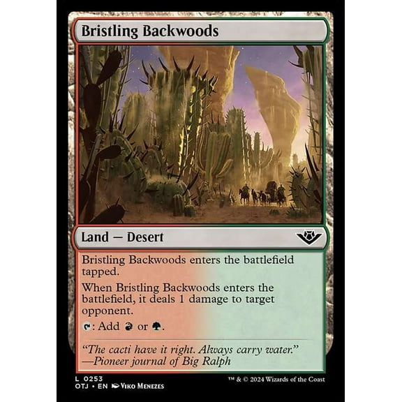 MtG Outlaws of Thunder Junction Common Bristling Backwoods #253