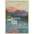thumbnail image 2 of Frederic Hugo d' Alési 11x14 Black Ornate Wood Framed Double Matted Museum Art Print Titled: Lake Annecy, Paris-Lyon-Mediterranee (1900), 2 of 5