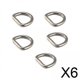 thumbnail image 1 of Anillos en D de acero inoxidable Soledad 6x5x 3mm X 16mm X 16mm, 1 of 10