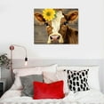 thumbnail image 4 of Nawypu Cow Pictures Wall Decor Country Farmhouse Canvas Wall Art Rustic Sunflower Bathroom Decor Framed Artwork Paintings for Wall Decorations for Bedroom Office Kitchen Living, 4 of 4