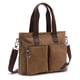 thumbnail image 2 of Maletín de lona para ordenador portátil para hombre, sencillo bolso de mensajero informal de negocios para hombre, 2 of 5