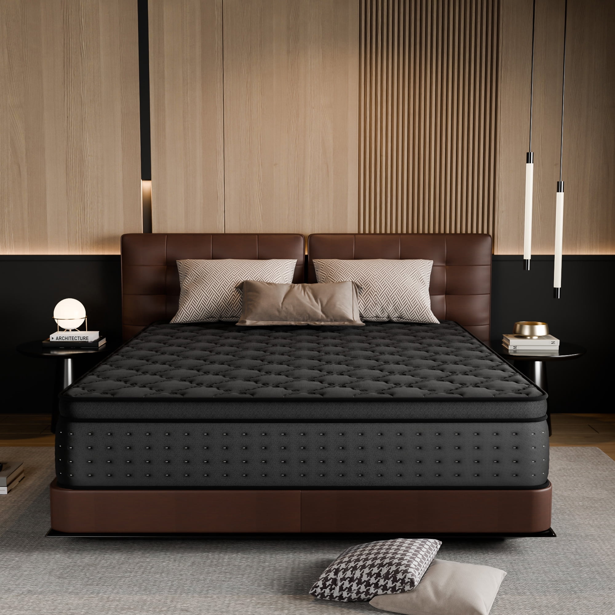 YINIX 12 inch Medium Firm Hybrid Mattress with Gel Menory Foam in a Box for Adult,Queen