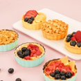 thumbnail image 4 of Tart Pan Removable Bottom Set, 4" Nonstick Mini Pie Pan For Baking, Quiche Bakeware Carbon Steel For Pies, Quiche, Cheese Cakes, Desserts, Included 6, 4 of 5