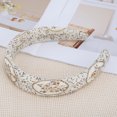thumbnail image 3 of Unique Bargains 1 Pc Headband Yellow Rose Hair Accessories White Black, 3 of 5