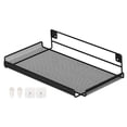 thumbnail image 2 of GROWTH TANK Router Wall Mount Shelf Hollow Design Display Shelf Storage Shlef with Hooks Black, 2 of 9