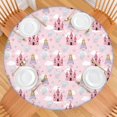 thumbnail image 2 of Princess Castle Cloud Pattern Round Fitted Tablecloth with Elastic Edge,Dining Table Cover Waterproof,Outdoor Round Tablecloth for Camping,Dining,Indoor and Outdoor, 2 of 7