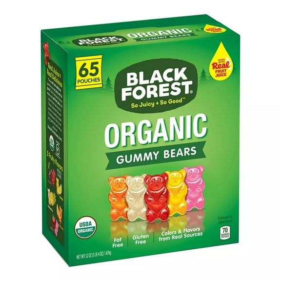 Black Forest Organic Gummy Bears, 65 pk.