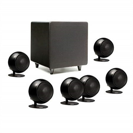 orb audio: mod1 mini 5.1 plus home theater speaker system - surround sound system - includes 6 orbs and 9 subwoofer - dialogue enhancing center channel - handmade in the (Best Center Channel Speaker For Dialogue)