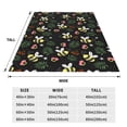 thumbnail image 3 of Bixox Fleece Blanket Bees Pattern Super Soft Double-Sided Microfiber Flannel Blanket for Sofa, Bed, Couch,Suitable for All Seasons - 60"x50", 3 of 5