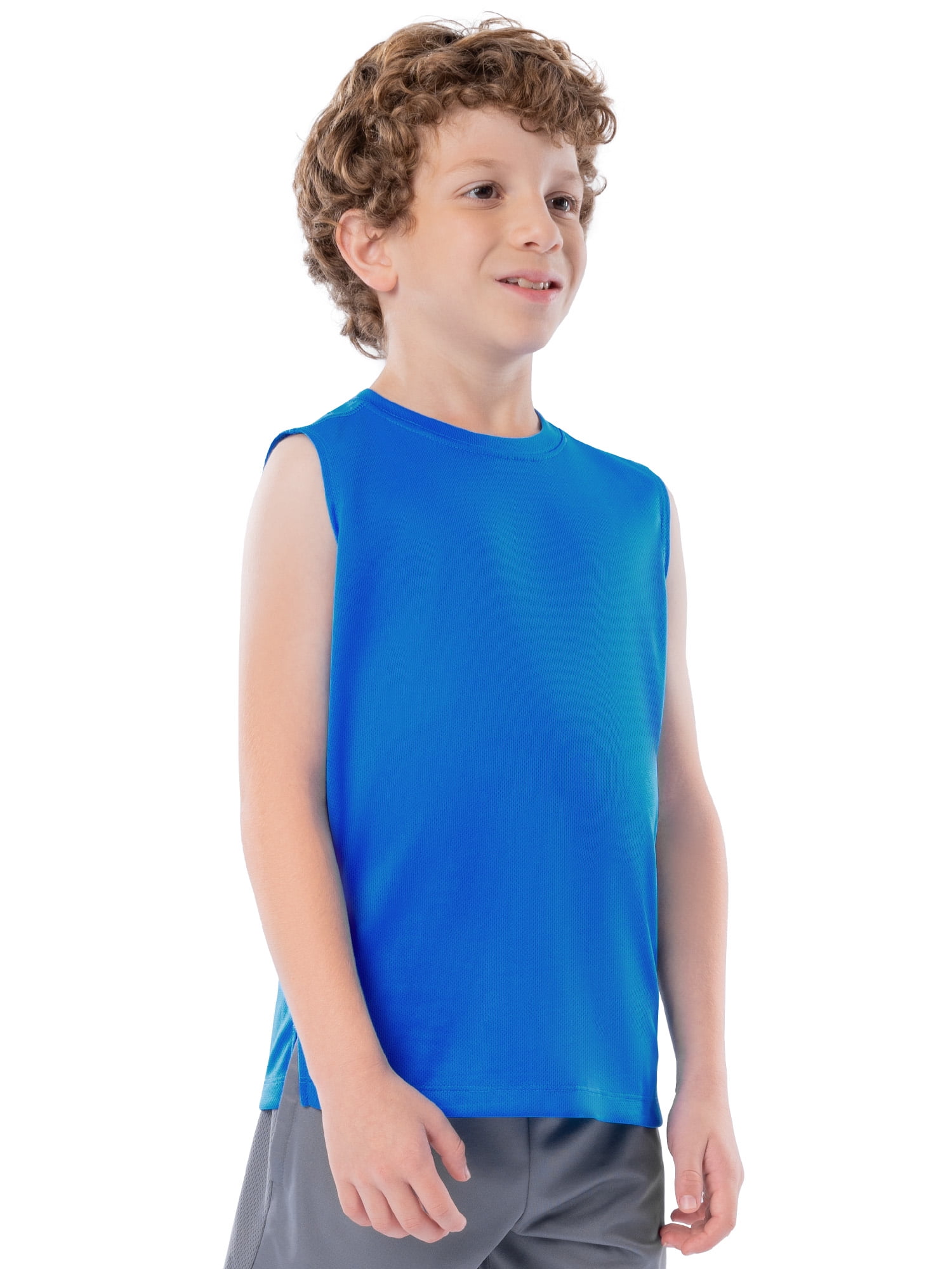 Athletic Works Boy's Core Active Muscle Tank, 2-Pack, Sizes 4-18 & Husky