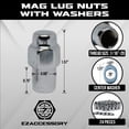 thumbnail image 2 of 24 Cragar Standard Mag Lug Nuts 7/16"-20 with Keystone Center Washer 0.76" Shank 0.68" Diameter 1.57" Length, 2 of 6