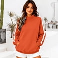thumbnail image 5 of GZWYHT Womens Mock Neck Sweatshirt Fall Sweatshirts for Women Funnel Neck Sweatshirt Long Sleeve Sweatshirt Oversized Mock Neck Sweatshirt Long Sleeve Turtleneck Tops Orange 3XL, 5 of 6