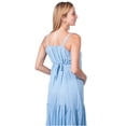 thumbnail image 2 of Vestido Maternidad Largo Rayón Fresco Vestido Embarazo Verano Casual Juvenil Amplio Color Azul Cielo, 2 of 3