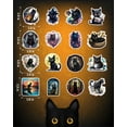 thumbnail image 2 of MiStar 100 PCS Black Cat Stickers, 3.15" Cat Stickers Pack, Aesthetic Vinyl Waterproof Stickers for Water Bottles Laptop Phone Case Luggage Car, Black Cat Decor Decal for Halloween, 2 of 8