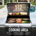 thumbnail image 6 of Kenmore 3-Burner Gas Grill, Outdoor BBQ Grill, Propane Grill with Foldable Side Tables, Black, 6 of 12