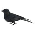 thumbnail image 3 of Crow Statue Feathered Bird Raven Ornaments Garden Photo Props, 3 of 9