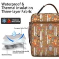 thumbnail image 2 of Bear Insulated Lunch Box Student Reusable Lunch Bag with Front Pocket Cooler Tote Bag Work Beach, 2 of 6