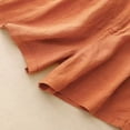 thumbnail image 6 of Bermuda Shorts for Women Summer Casual Elastic Waist Wide Leg Loose Fit Cotton Linen Boho Beach Shorts with Pockets, 6 of 7