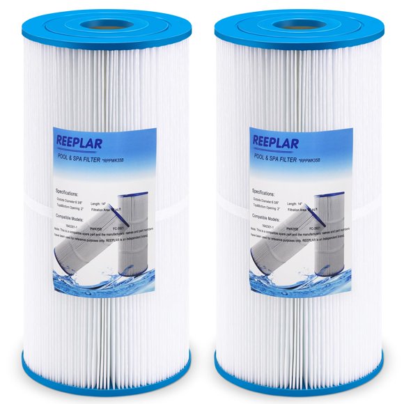 Filtro para spa y piscina REEPLAR PWK35B, 35 pies², paquete de 2