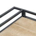 thumbnail image 5 of A&B Home 3 Shelf Stand with Wheel Detail - Natural, Black Finish, 5 of 7