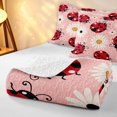 thumbnail image 4 of Erosebridal Rustic Ladybug Quilt Full,Transitional Daisy Flower Full Bedspread Sets,Cream Black,3 Pieces,1 Coverlet and 2 Pillowcases, 4 of 7