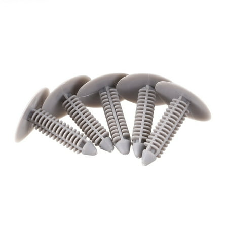 

5 Pcs 7x7mm Hole Gray Push in Plastic Rivets Car Door Panel Fastener