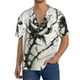 thumbnail image 1 of Fotbe Black And White Rose Camisa Estampada de Manga Corta para Hombre, Casual de Verano, Estilo Playero, Sin Arrugas-4X-Large, 1 of 5
