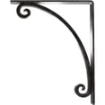 thumbnail image 4 of Ekena Millwork 2"W x 10"D x 12"H Legacy Wrought Iron Bracket, (Triple center brace), Antiqued Silver, 4 of 8