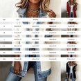 thumbnail image 3 of BODOAO Women's Denim Patchwork Shirt Jacket, Collared Button Down Long Sleeve Shacket, Loose Casual Jean Coat for Fall Winter Layering, Travel and Daily Wear White 3XL, 3 of 6