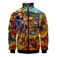 thumbnail image 2 of Chaqueta informal con cremallera para hombre y mujer, ropa de primavera y otoño, con estampado lavado, camisetas de manga larga, chaquetas cómodas hawaianas, abrigos para hombre, 2 of 4