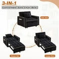 thumbnail image 6 of Dinosisco 3-in-1 Convertible Chair Bed, Sleeper Chair Lounge Chair Indoor, Modern Single Pull Out Couch for Living Room, Black Velvet, 6 of 10