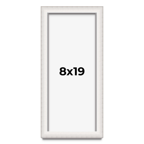 8x19 Shadow Box Silver Brushed Striped Display Frame | 1.625 Inches Deep | 1 Inch Moulding Width |