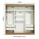 thumbnail image 3 of Ropero Closet Madesa Reno 3 Puertas Corredizas - Marrón/Blanco, 3 of 9