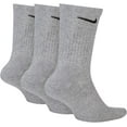 thumbnail image 2 of Unisex Everyday Cushion Crew 3 Pair Dark Grey Heather/Black Medium, 2 of 2