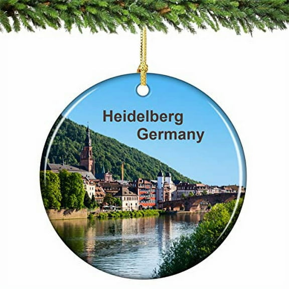 Heidelberg Germany Christmas Ornament Porcelain 2.75 Inches