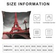 thumbnail image 5 of ARISTURING Paris Pillow Covers Vintage France Street Red Umbrella Eiffel Tower Throw Pillow Cases European Bridge Capital City Style Print Cushion Cover Home Sofa Decor, 5 of 5