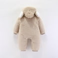 thumbnail image 3 of Hicidod Baby Romper Long Sleeve Cute Bear Ears Hooded Onesie Outfit Girls Boys Fleece Fall Winter Warm Jumpsuit Rompers, 3 of 4