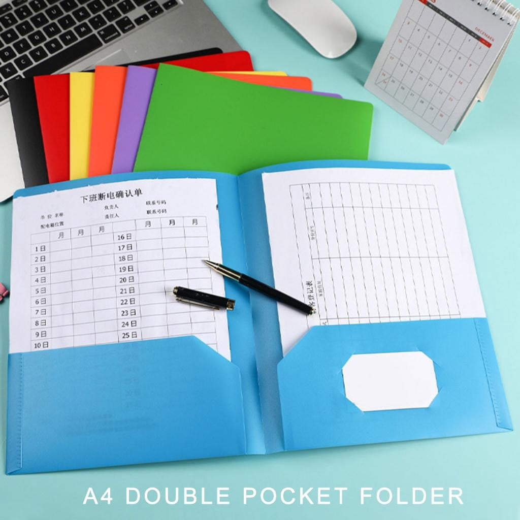 Youthyao 10x/Set Two Pocket Folders Letter Size Document Folder with Two Pockets Presentation Folder Document Pockets