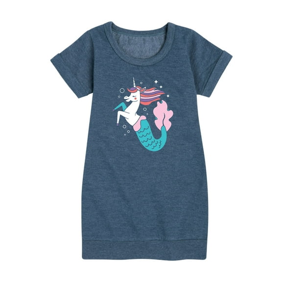 Instant Message - Unicorn Mermaid - Toddler And Youth Fleece Dress