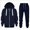 T374-Navy, variant on Children 2 Piece Zip Up Sweatsuits Long Sleeve Hoodies Casual Drawstring Sweatshirt With Sweatpants For Girls Boys Tracksuit Sweatsuits Set Back-To-School Outfit Set 3-4 Years
